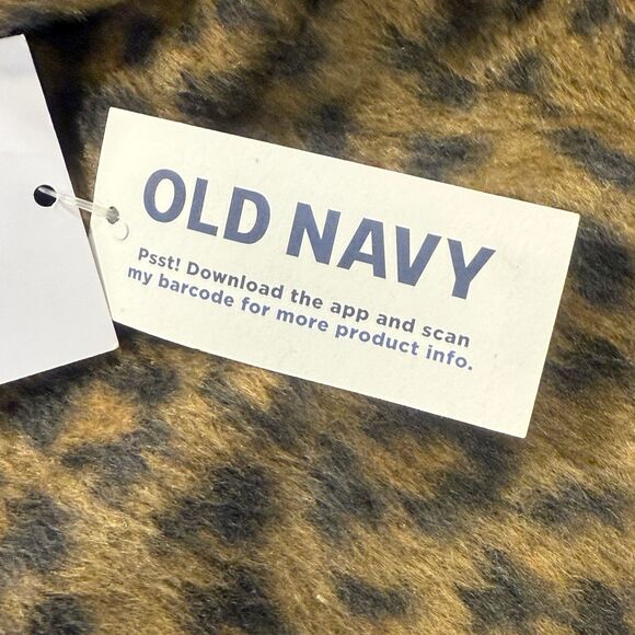 New Old Navy Leopard Print Long Line Coat 2X Textured Jacquard Tall Mob Wife - Picture 13 of 15